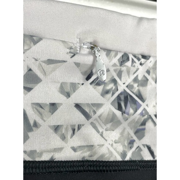 Lululemon Speed Tight II Unbreakable White Black Leggings Size 8 Gym Workout - Picture 12 of 12